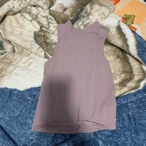 Lilac Mock Crop Top